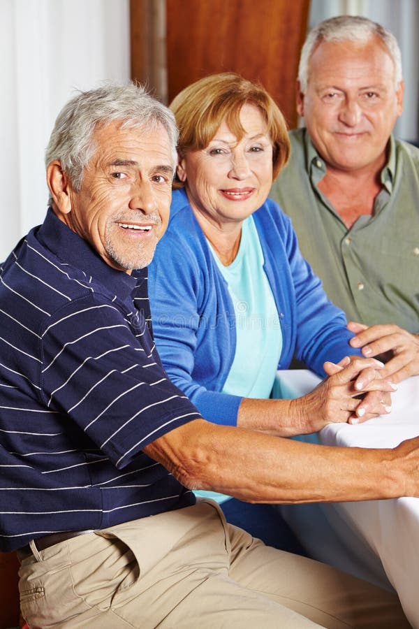 Portrait of three happy seniors royalty free stock photography Portrait of three happy seniors royalty free stock photography