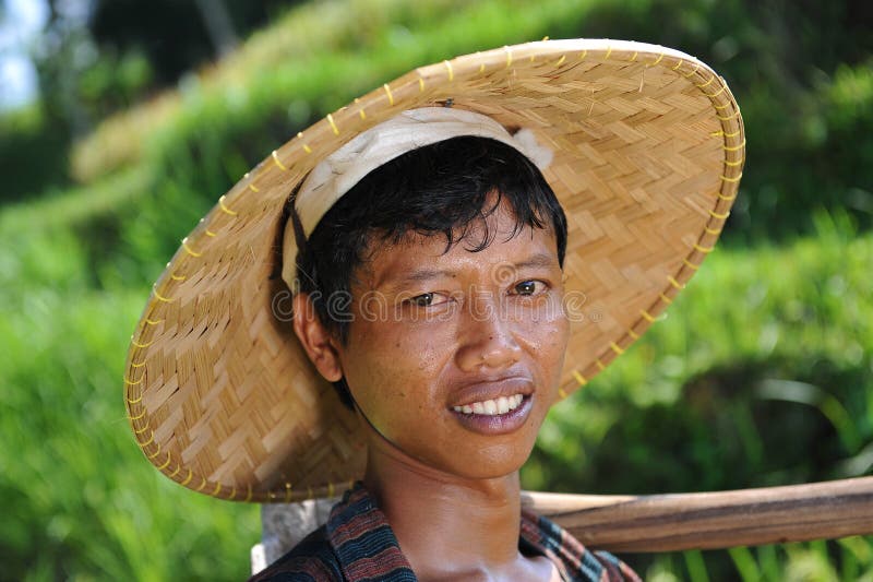 Portrait of traditional rice farmer