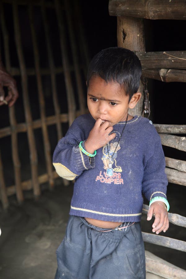 Portrait of Tribal Children in a Village Kumrokhali, India Editorial ...