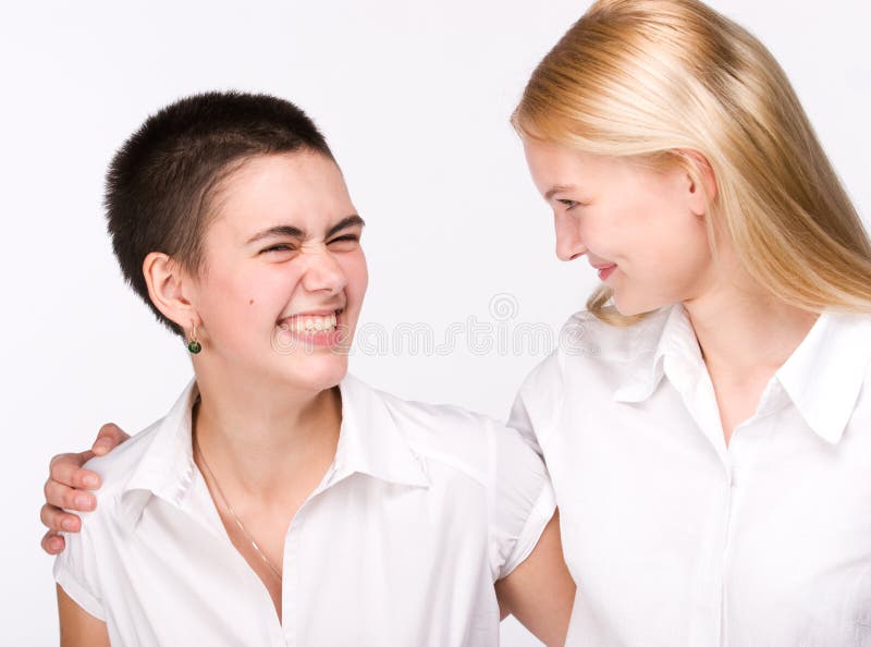 Portrait of two beautiful girls