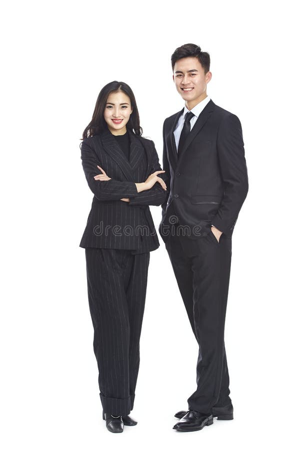 Portrait of two young asian corporate executives royalty free stock image Portrait of two young asian corporate executives royalty free stock image