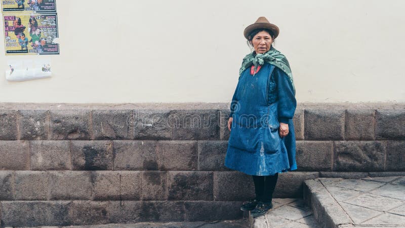 Portrait of an unidentified Peruvian Woman in Cusco, Peru royalty free stock image Portrait of an unidentified Peruvian Woman in Cusco, Peru royalty free stock image