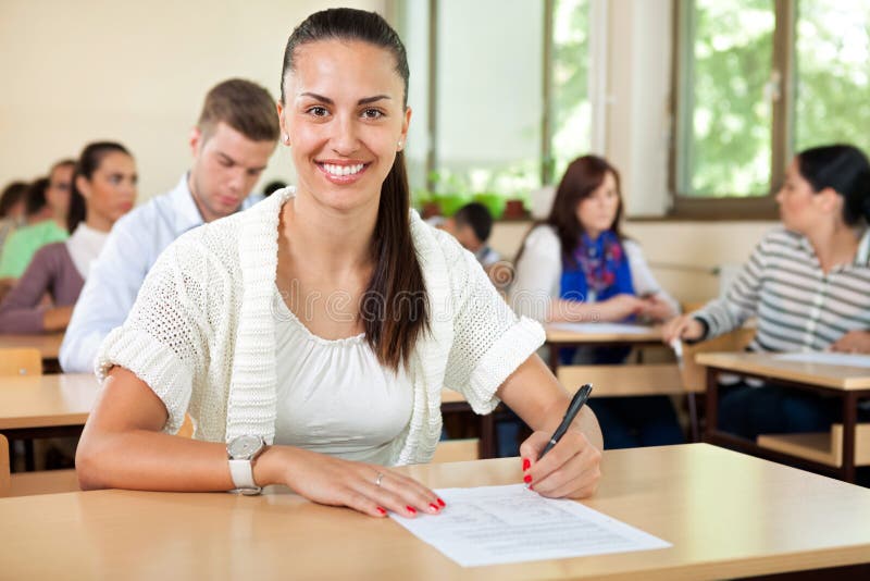 Portrait of university student stock images