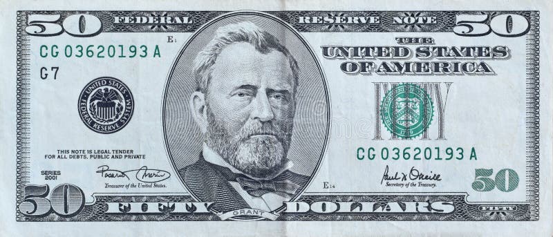 United States 50 Dollar Bill