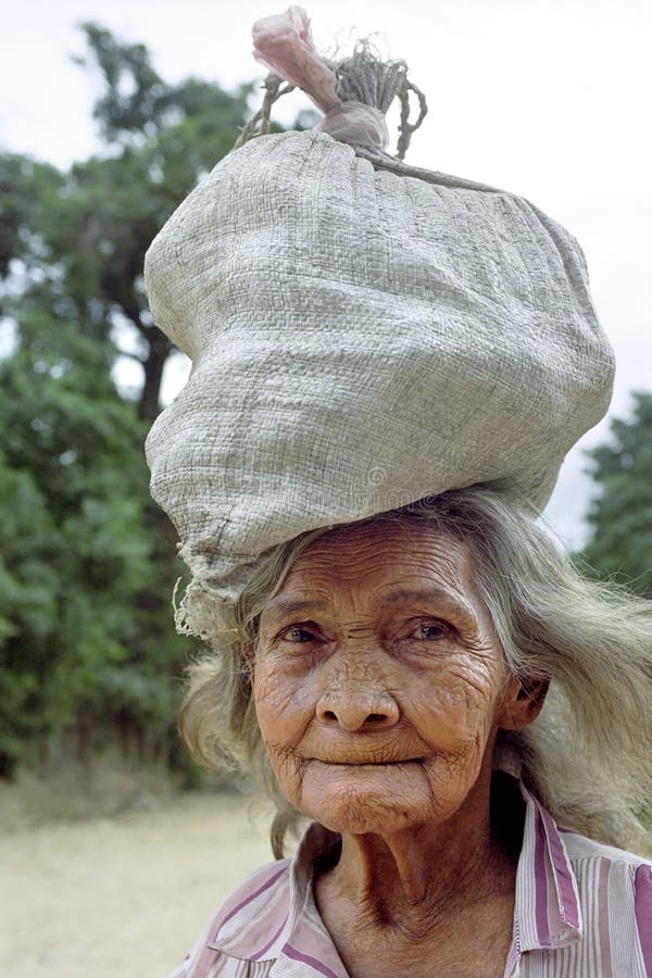 Portrait Of Very Old Latino Woman, Nicaragua Editorial 