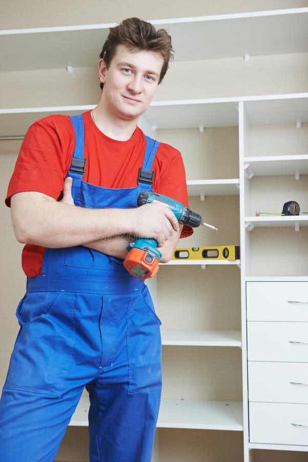 Wardrobe Joiners at Installation Work Stock Photo Image of furniture
