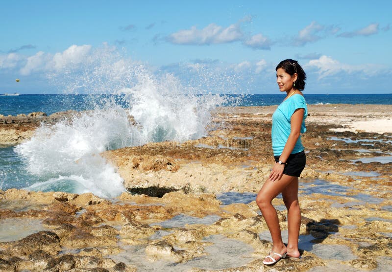 The Portrait With Water Splashes