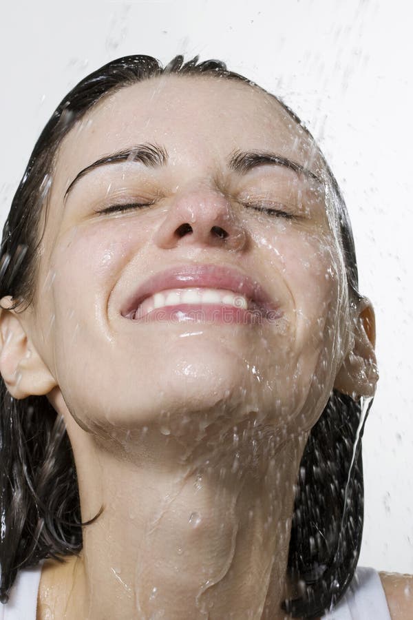 Portrait of wet woman