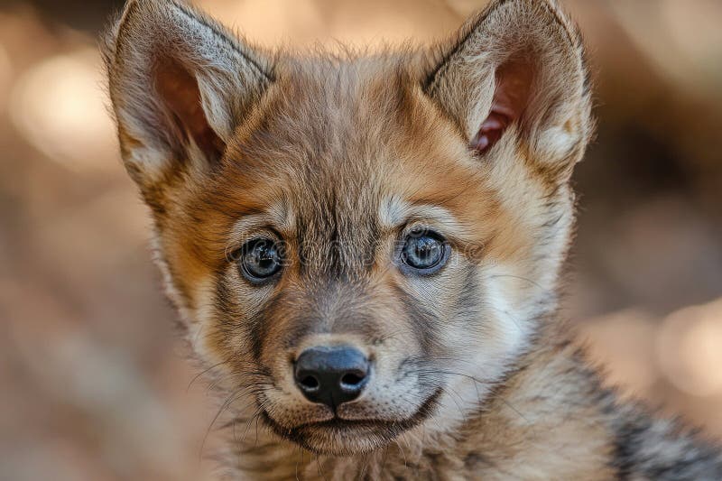 A portrait of a wolf pup vector illustration