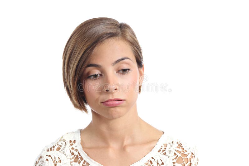 Portrait of a woman with bored expression stock image Portrait of a woman with bored expression stock image