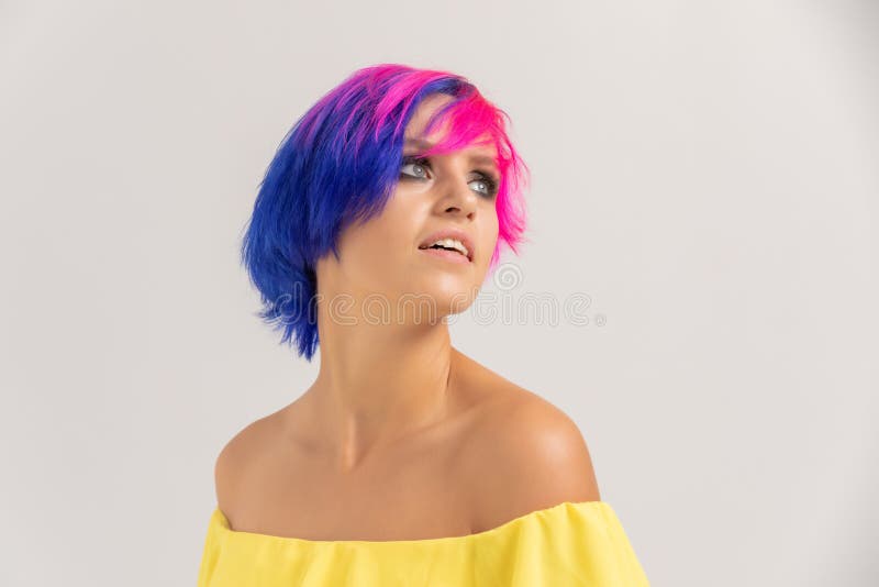Blue and Pink Short Hair Styles - wide 6