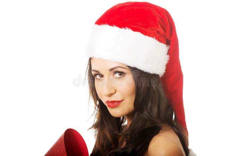 Nude Woman In Santa Hat Stock Image Image Of Looks T 12025873