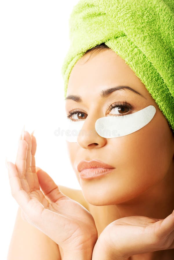 Portrait of a Woman with an Eye Mask Stock Photo Image of mask