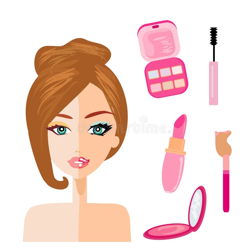 Beauty Woman with Combination Skin Type Stock Vector - Illustration of ...