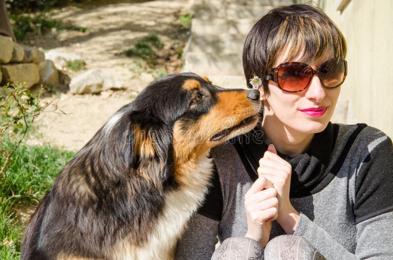 Woman with her dog