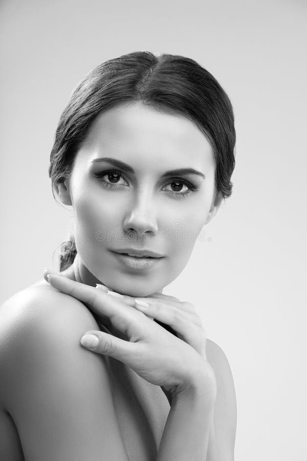 Portrait Of Woman With Naked Shoulders Stock Image Image Of Shoot Face 187062141