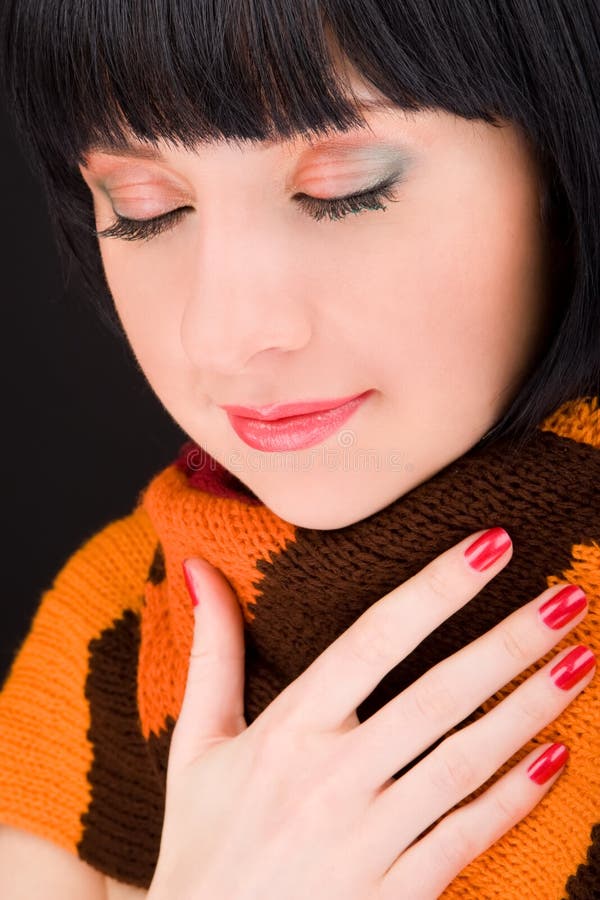 Portrait of the woman with scarf