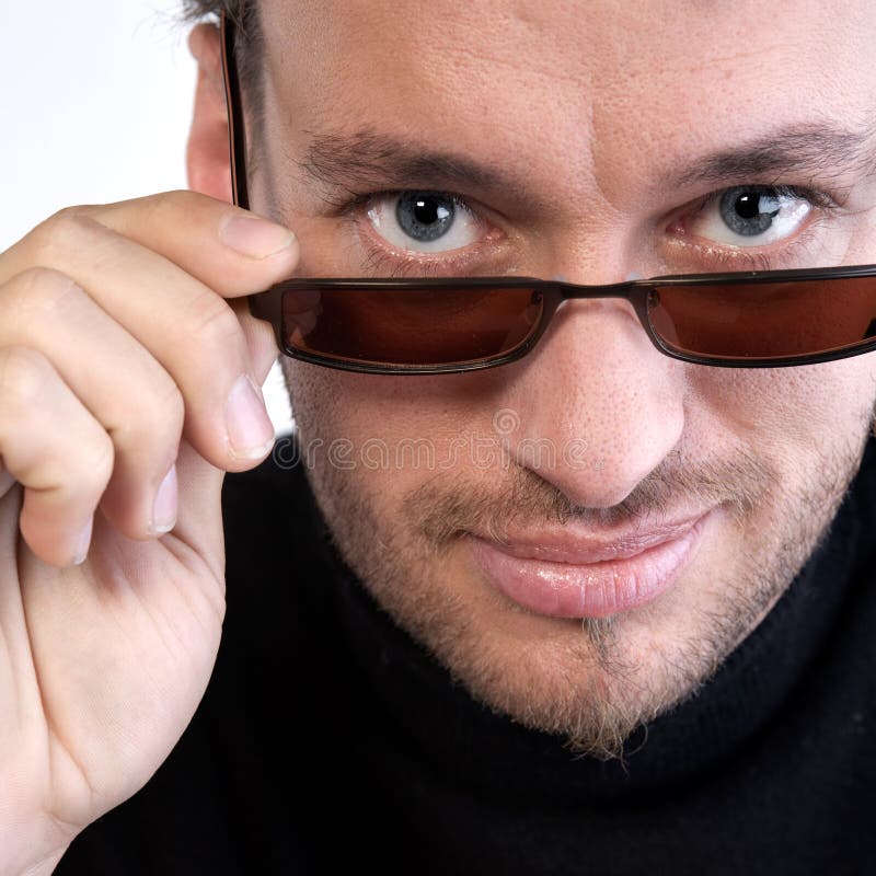 Portrait of a young adult man with sunglasses