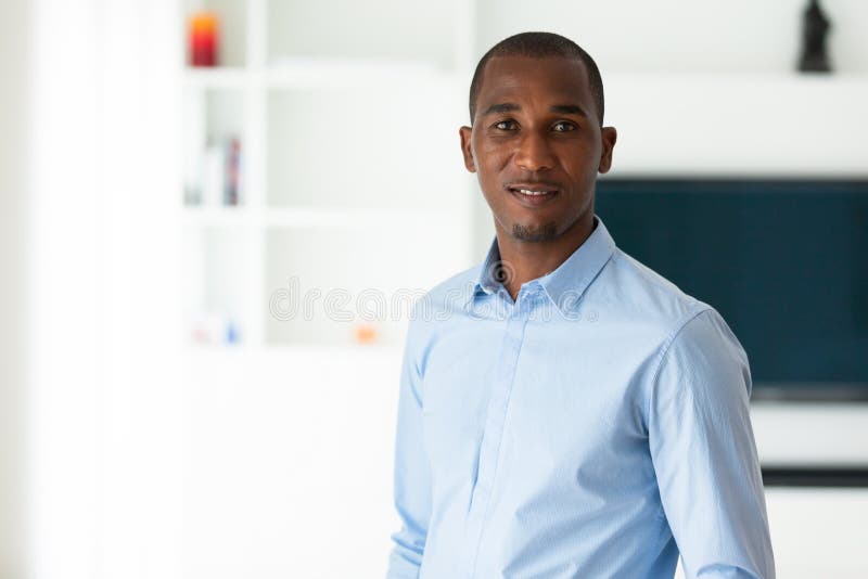 Portrait of a young African American business man - Black people stock photo