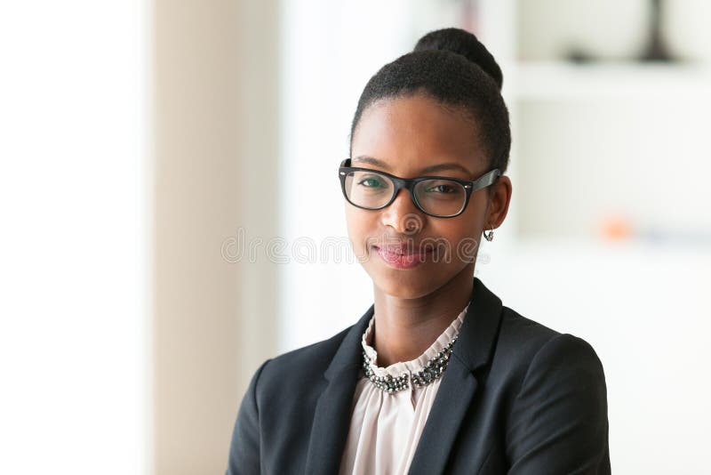 Portrait of a young African American business woman - Black people