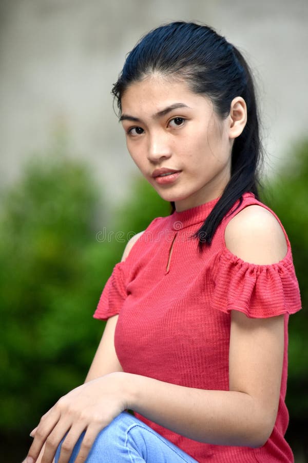 Portrait Of A Young Asian Person stock image