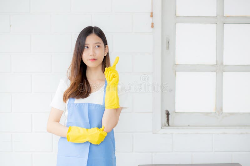 Sweet young Asian Housekeeper