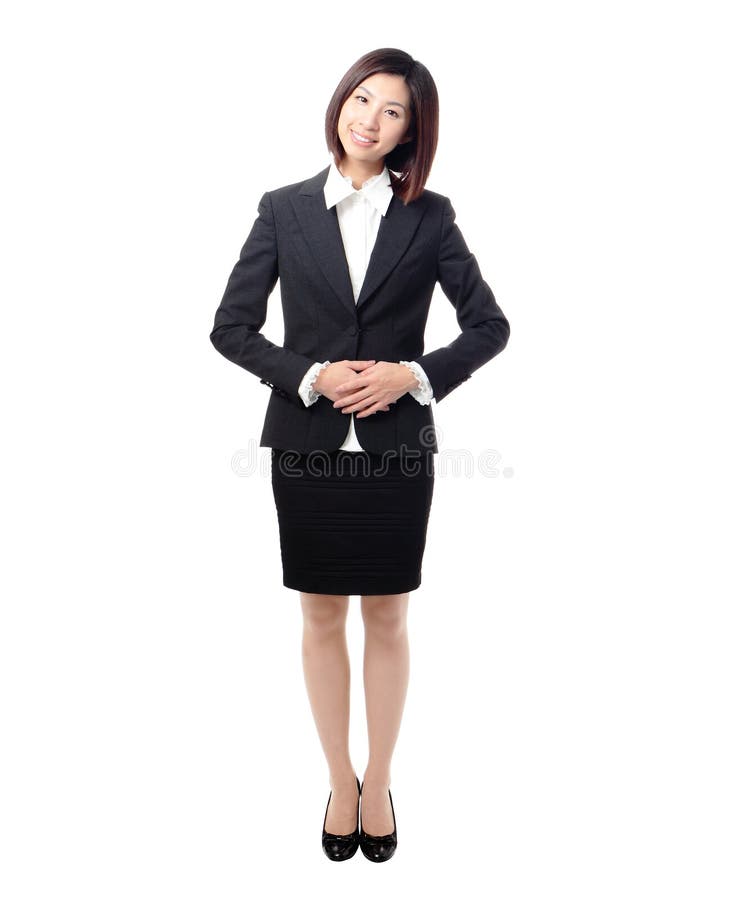 Portrait of young asian woman smile standing