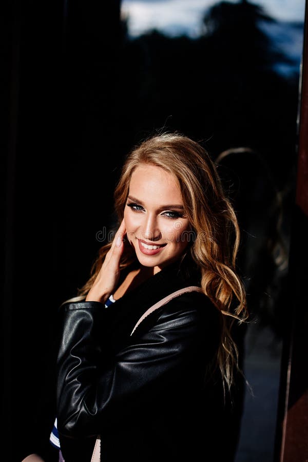 Portrait of young beautiful blond girl. stock photos Portrait of young beautiful blond girl. stock photos