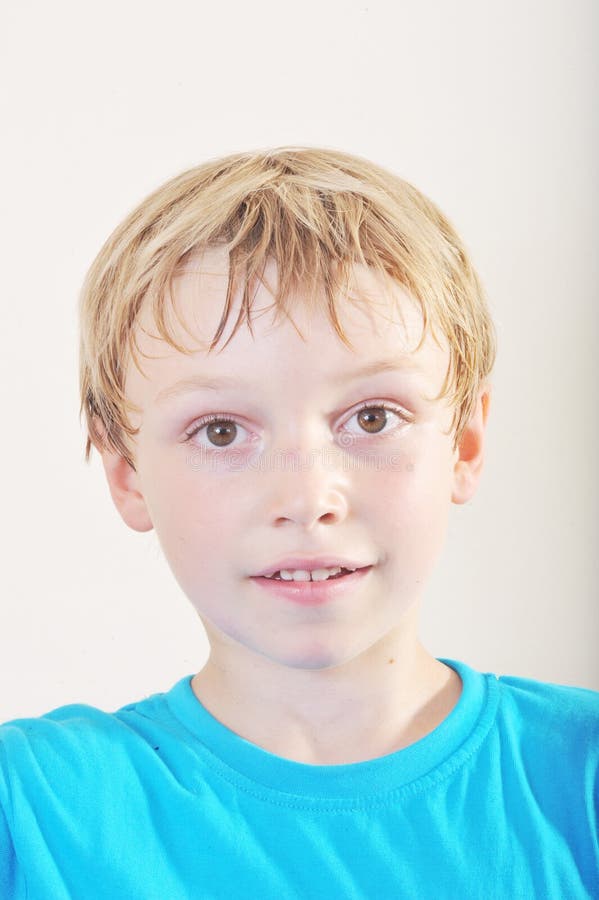 Portrait of a young boy stock photo