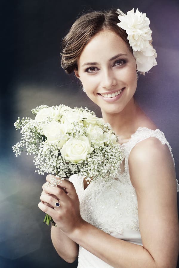 Portrait of a young bride