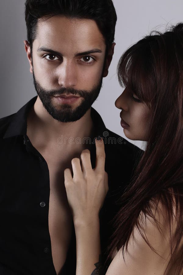 Portrait of Young Couple in Love Posing at Studio Stock Image Image of model, love 90708829