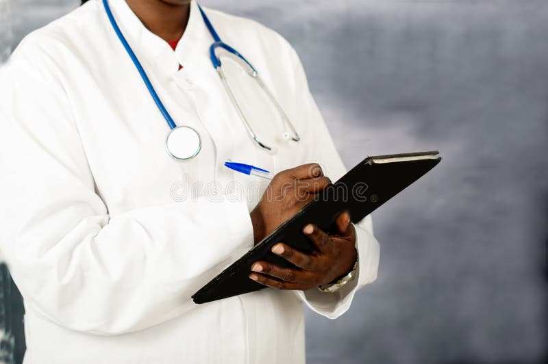 Portrait of Young Female Doctor in White Blouse Stock Image - Image of ...