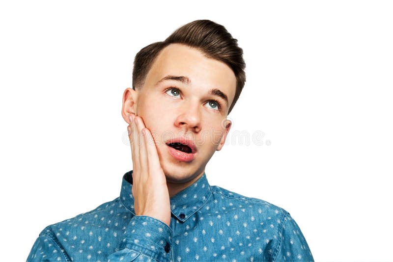 A Young Man In Shock With Mouth Wide Open Stock Image - Image of expression, male: 35845701