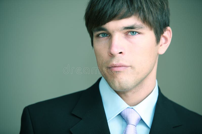 Portrait of a young handsome businessman stock photography