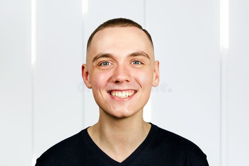 Portrait of Young Happy Smile Bald Man with Caesar Haircut Stock Image - Image of hair, handsome: 176679027 Portrait of Young Happy Smile Bald Man with Caesar Haircut Stock Image - Image of hair, handsome: 176679027
