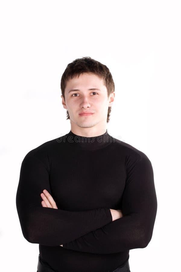 Portrait of a young man.white background