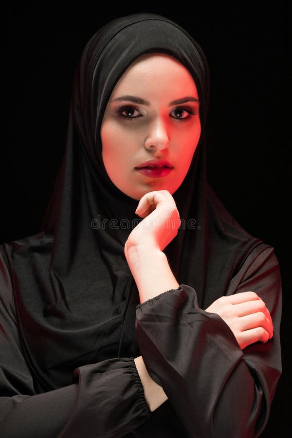 Portrait of young Muslim woman in traditional clothes royalty free stock image Portrait of young Muslim woman in traditional clothes royalty free stock image