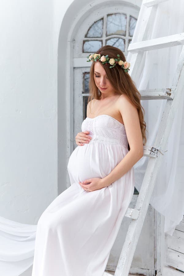 Portrait of the young pregnant woman royalty free stock photos Portrait of the young pregnant woman royalty free stock photos