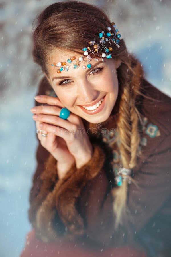 Portrait of the young pretty girl with a tiara royalty free stock photography Portrait of the young pretty girl with a tiara royalty free stock photography