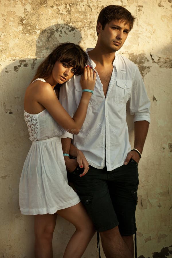 Portrait of a young couple stock photos Portrait of a young couple stock photos