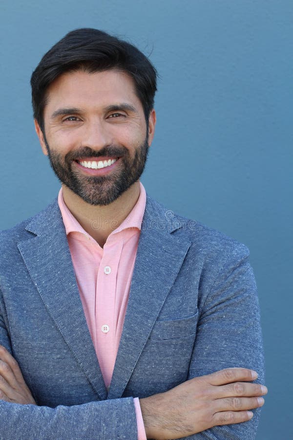 Portrait of Young Smiley Businessman with Arms Crossed stock image Portrait of Young Smiley Businessman with Arms Crossed stock image