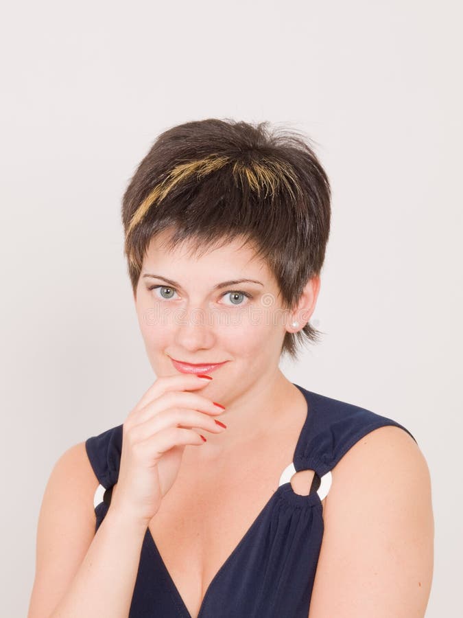 Portrait of young smiling beautiful woman