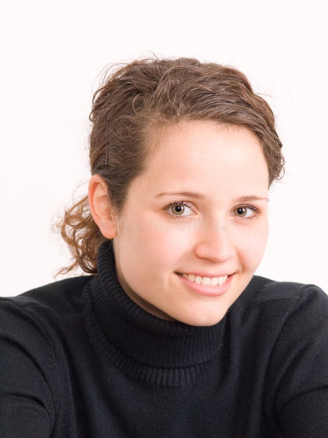 Portrait of young smiling beautiful woman