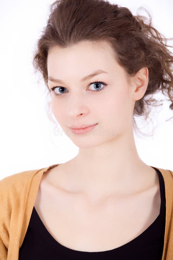 Portrait of a young woman stock image. Image of friendly - 13568301