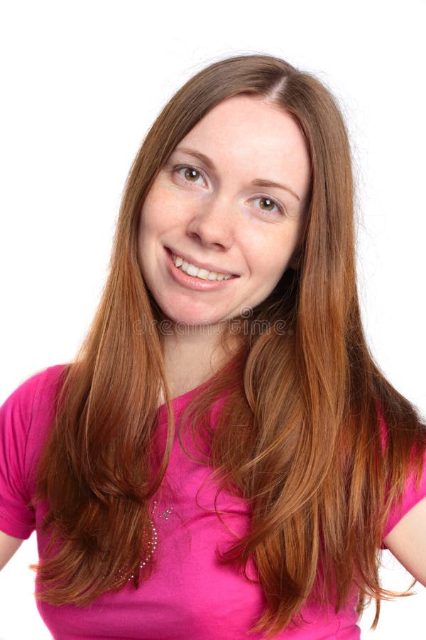 Portrait of a young woman with a beautiful smile