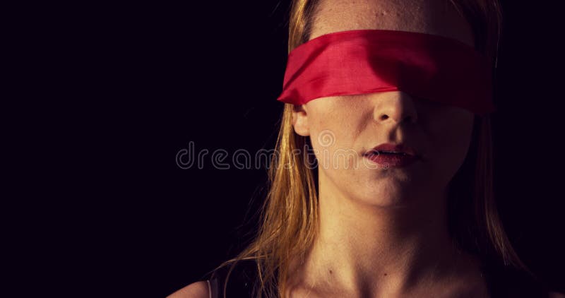 Red Blindfolded Woman Gallery Wrap