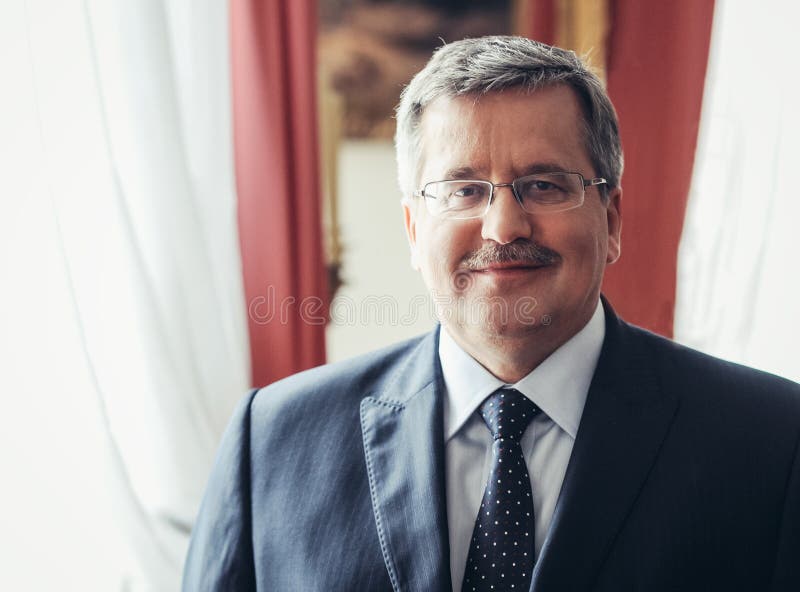 Portret Bronislaw Komorowski obrazy royalty free
