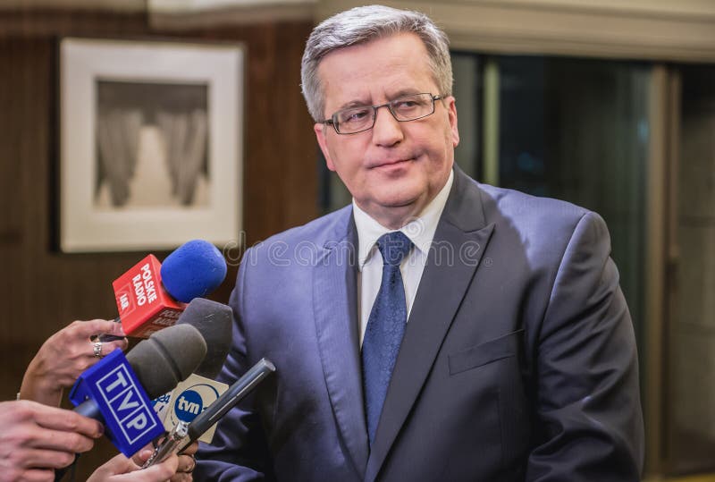 Portret bronisława komorowskiego obraz stock