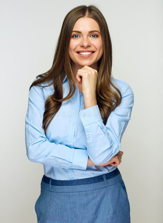 Portret feminin de succes. femeie încrezătoare stock image
