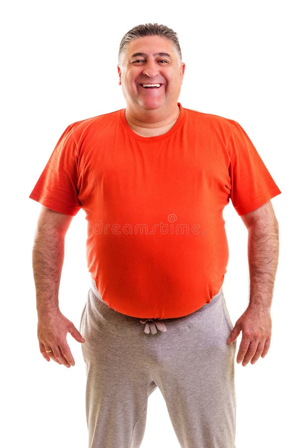 Portret gruby mężczyzna ono uśmiecha się obraz stock Portret gruby mężczyzna ono uśmiecha się obraz stock